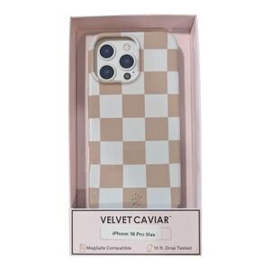 J2-O Velvet Caviar Magsafe‎ Case for Apple iPhone 16 Pro Max - Checker Nude